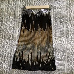 Ombré sparkly strapless dress